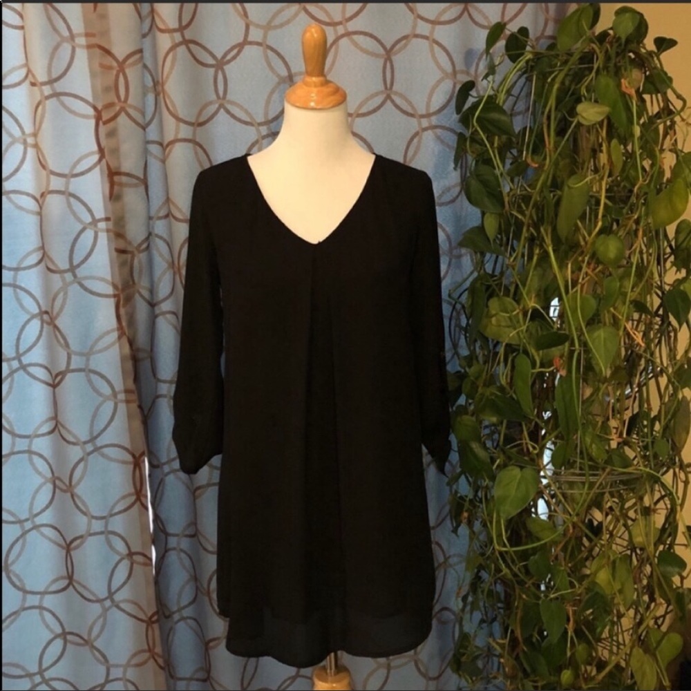 Lush Black Karly Shift Dress Size XS EUC
